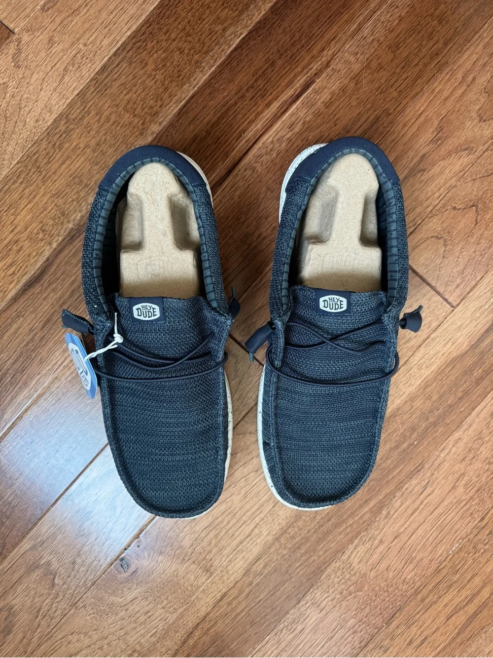 Hey Dude Navy Knit Slip-On Loafers